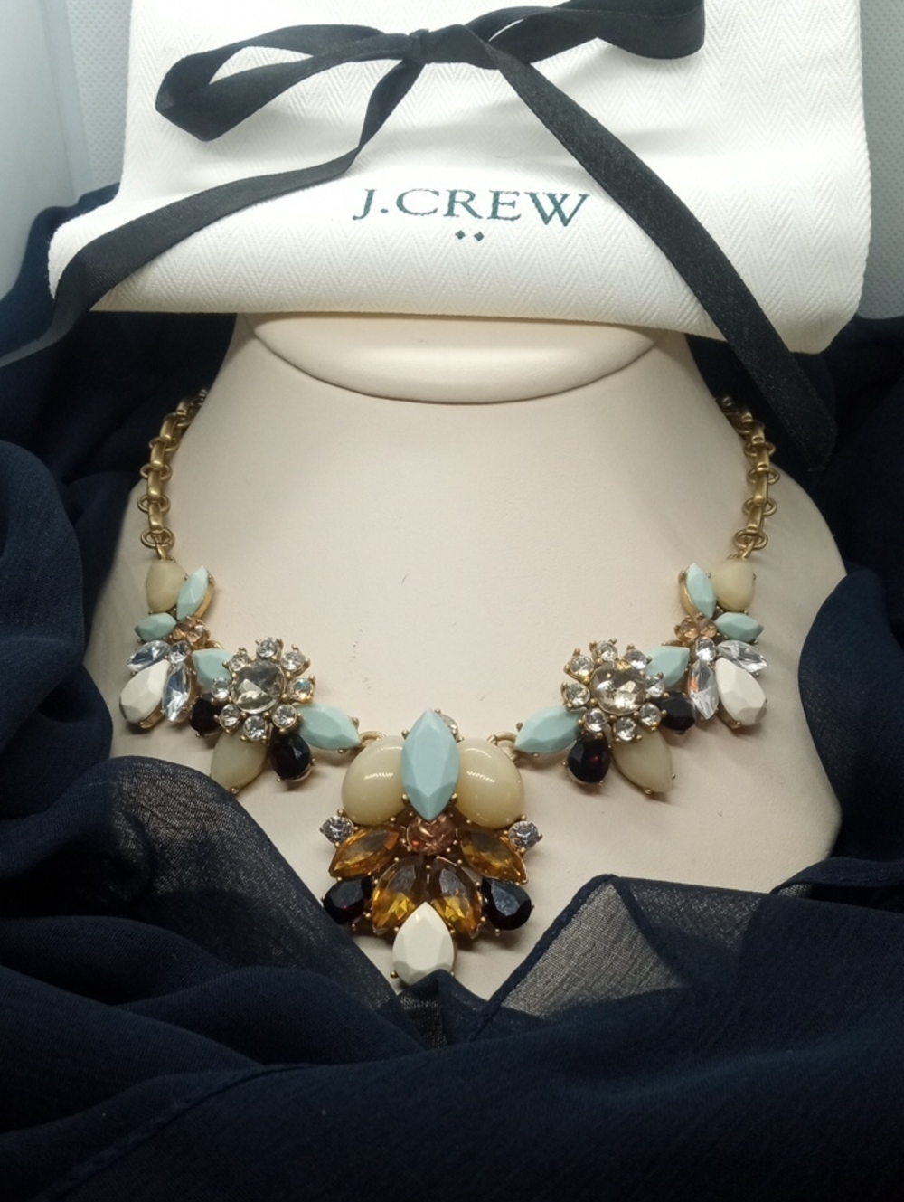J.CREW DROPLET BE-JEWELED NECKLACE